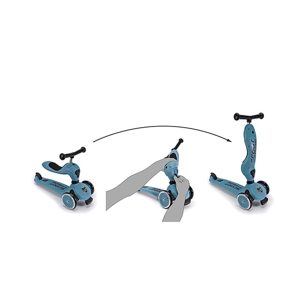 Scooter Monopatín 2 en 1 Highwaykick Acero - Scoot and Ride4