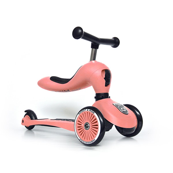 Scooter Monopatín 2 en 1 Highwaykick Peach - Scoot and Ride1