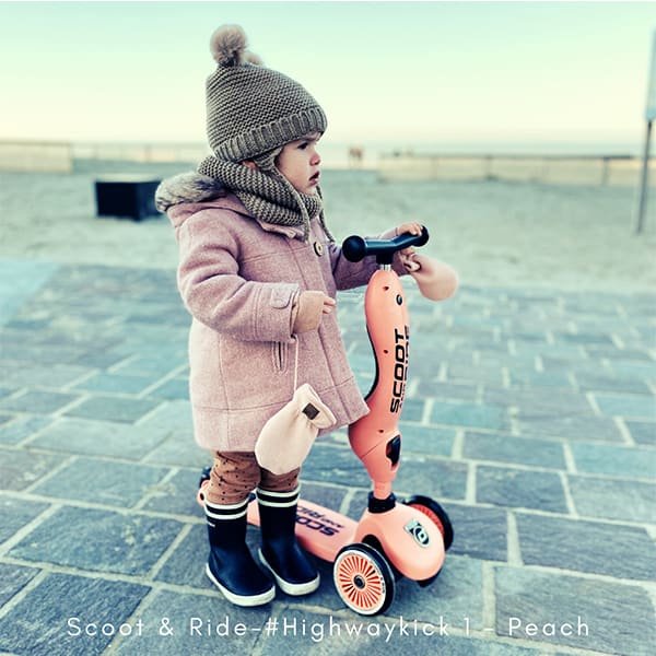Scooter Monopatín 2 en 1 Highwaykick Peach - Scoot and Ride4