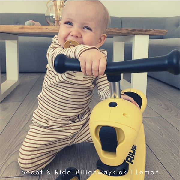 Scooter Monopatín 2 en 1 Highwaykick Lemon - Scoot and Ride4