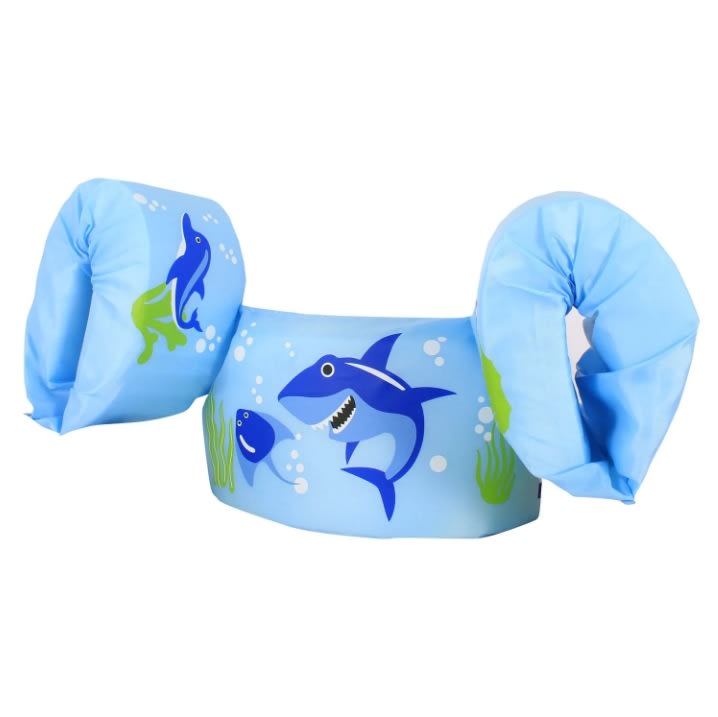 Flotador con Alitas tiburón Celeste - Green Dolphin3