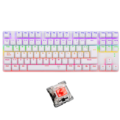 Teclado T-Dagger BORA WHITE Rainbow. Spanish1