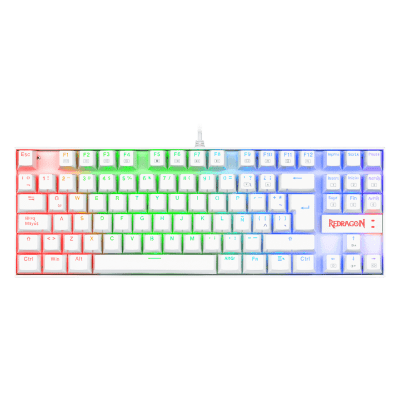 Teclado Redragon KUMARA WHITE K552W-RGB, Spanish