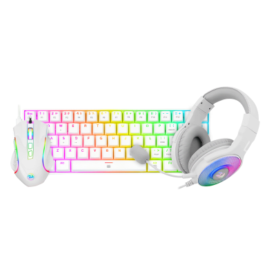 S129W Combo Redragon 3 en 1 K630RGBW + M607W + H350RGB-1-W, English RED SWITCH1
