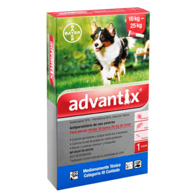 Advantix Perro 10 - 25k Garrapatas, pulgas y mosquitos