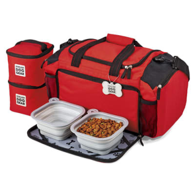 Bolso para picnic Dog gear, para perro mediano grande, color rojo