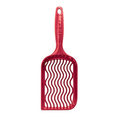 Pala higiénica Pelle Noba para arenero color rojo