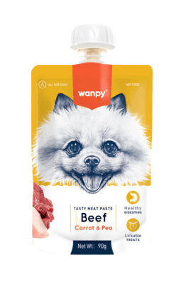 Tasty Meat Paste Dog Beef , Carrot & Pea 90 gr