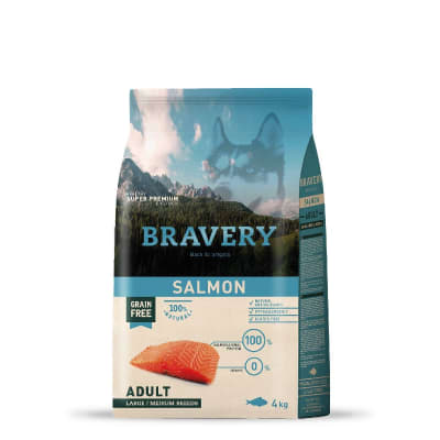 Bravery Salmon Adult large/medium Breeds 4Kg