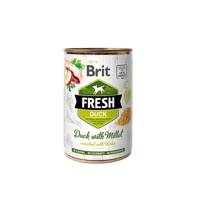 Brit lata Fresh Duck with Millet  400g