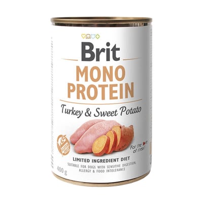 Brit lata Mono Protein Turkey & Sweet Potato 400g 