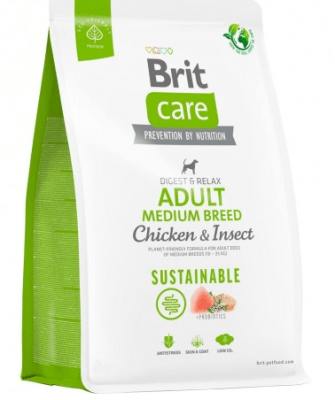 Brit care dog chicken & insect medium breed