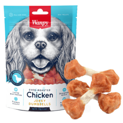 Wanpy Chicken Jerky Dumbbells