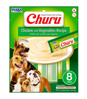 Churu Receta Perro Pollo y Vegetales  8 unds