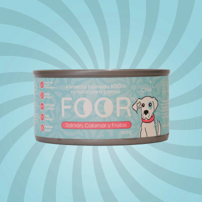 FOOR Salmón, Calamar y Frutas Perro 160 gr