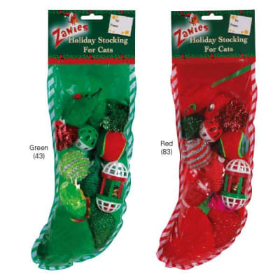 Bota de juguetes de navidad para tu gato (roja o verde)