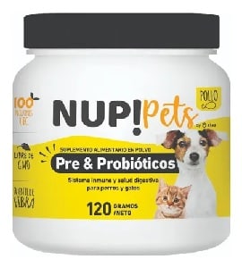 NUP PETS PRE-PROBIOTIC PVO ORAL PERRO/GATO 120 GR SABOR POLLO