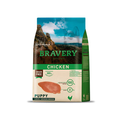 Bravery Chicken Puppy large/medium Breeds 4Kg