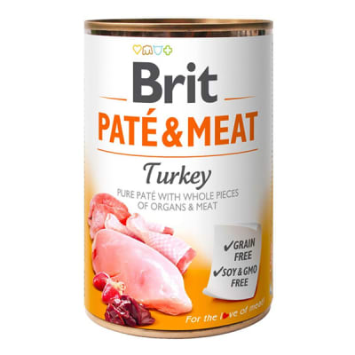 Brit Lata Pate & Meat Turkey 400gr