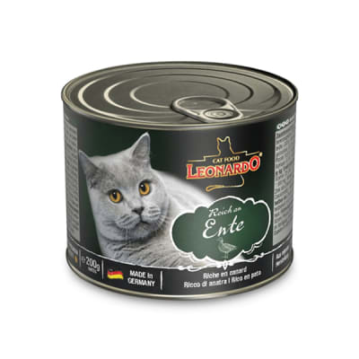 Leonardo Pato alimento húmedo para gatos en lata 200g