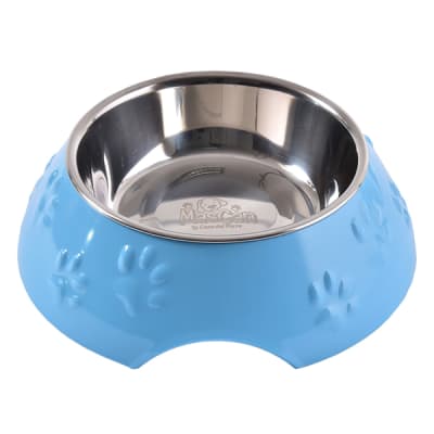 Plato huellitas desmontable color celeste