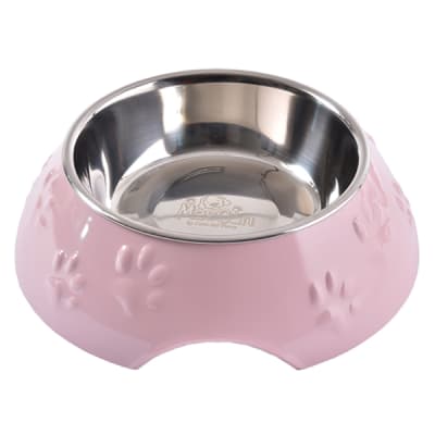 Plato huellitas desmontable color rosado