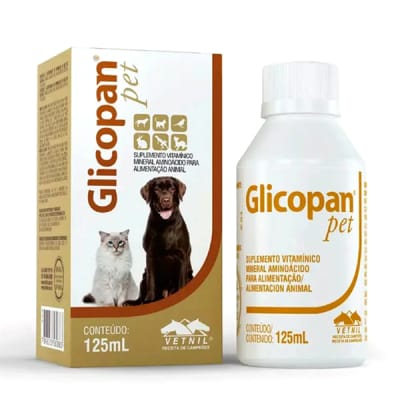 Glicopan Pet Jarabe Suplemento Aminoácido Vitamínico para perros y gatos 30ml - 125ml