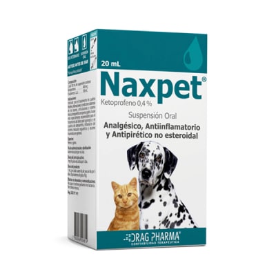 Naxpet Analgésico Jarabe para perros y gatos 20 ml