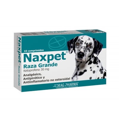 Naxpet Analgésico para perros de raza grande 10 comprimidos 30 mg