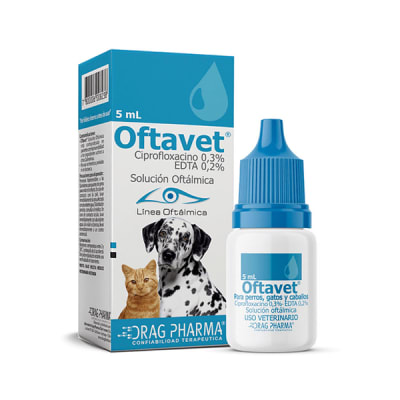 Oftavet antibiótico gotas para perros y gatos 5 ml