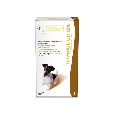 Pipeta zoetis Revolution 12% 0.50ml Desparacitante perros de 5 a 10 kg