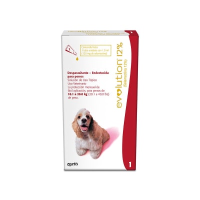 Pipeta zoetis Revolution 12% 1ml Desparacitante perros de 10.1 a 20 kg