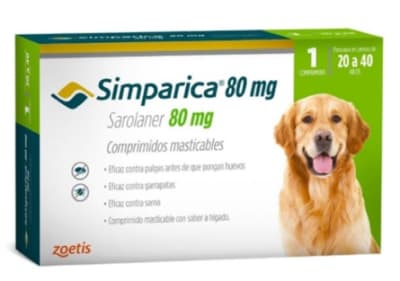 Simparica 80 mg  1 comprimido 20 a 40 kg