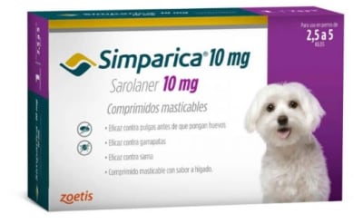 Simparica 10mg 1 comprimido. 2,5 a 5 kg