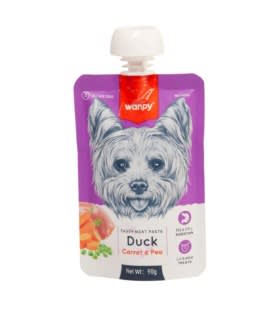 Tasty Meat Paste dog Duck,carrot & pea