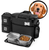 Bolso paseo picnic, para perro mediano grande, color negro1