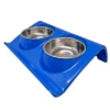 Plato doble desmontable perro pequeño azul1