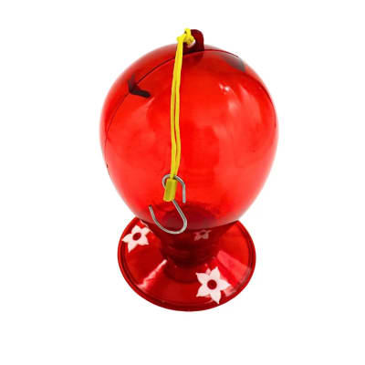 BEBEDERO COLIBRI ROJO FLORES BLANCAS