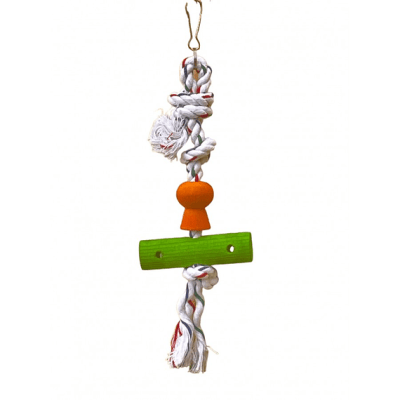 JUGUETE COLGANTE CUERDA CON MADERA 20CM