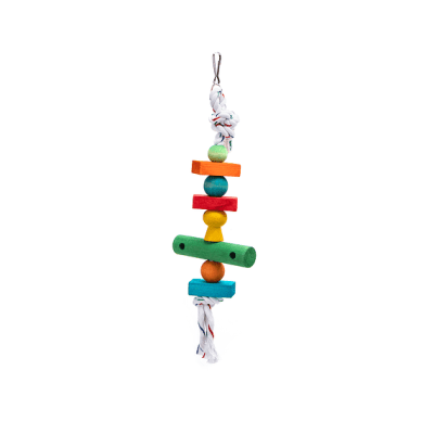 JUGUETE COLGANTE CUERDA CON MADERA 35CM