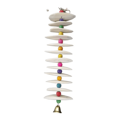 JUGUETE COLGANTE LORO CON 12 DE JIBIA