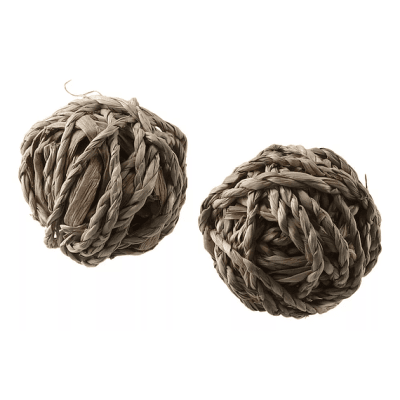 JUGUETE LORO PELOTA FIBRA DE TOTORA