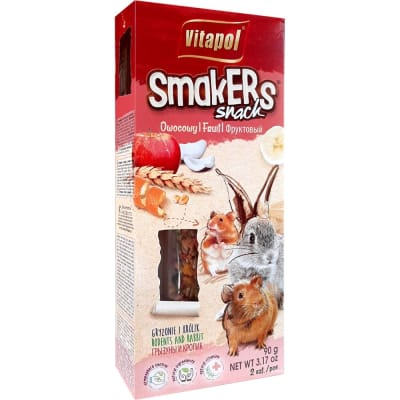 VITAPOL BARRITAS SMAKERS DE FRUTA PARA ROEDORES Y CONEJOS