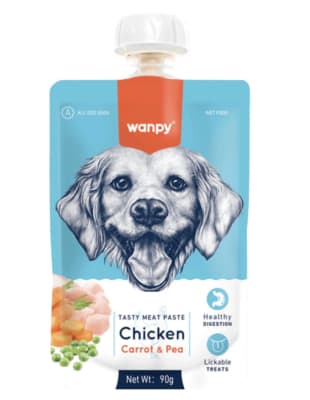 WANPY TASTY PERRO CHICKEN CARROT & PEA  90gr