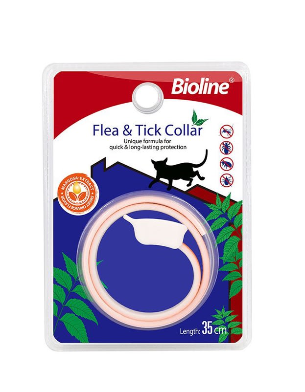 BIOLINE FLEAT & TICK COLLAR GATO NARANJA1