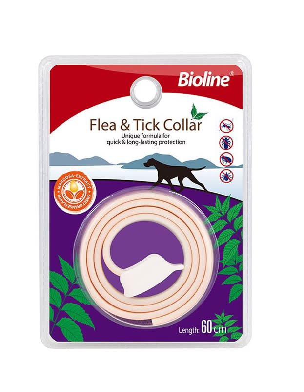 BIOLINE FLEAT & TICK COLLAR PERRO NARANJA1