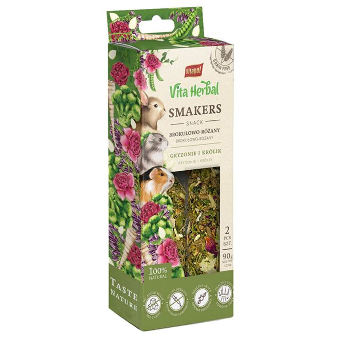 HERBAL SMAKERS BRÓCOLI Y ROSAS 90GR1