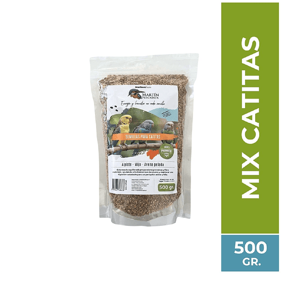 MARTIN PESCADOR MIX DE SEMILLAS PARA CATITAS 500GR1