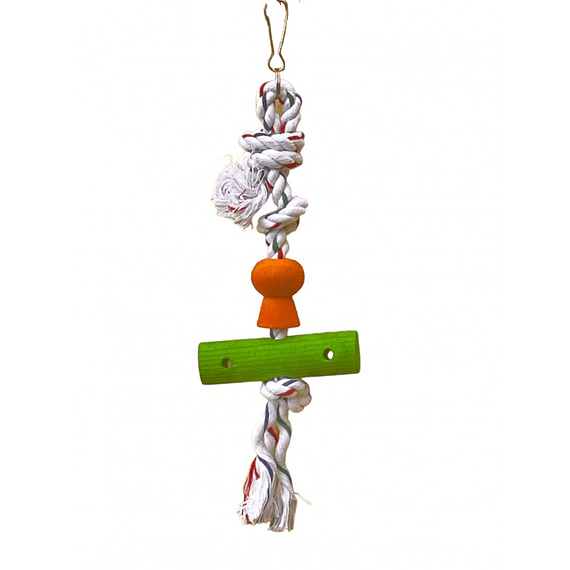 JUGUETE COLGANTE CUERDA CON MADERA 20CM1