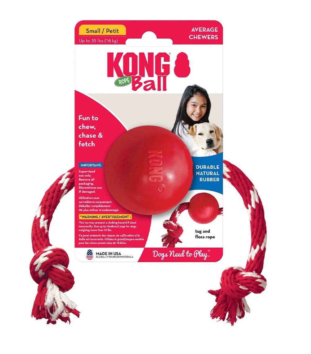 KONG BALL WITH ROPE S1
